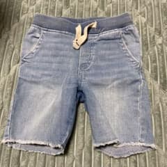 GAPデニム　ライトブルー フリンジ裾 ハーフパンツのサムネイル