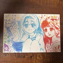 オリジナル 手描きイラスト 直筆 ハガキ - メルカリ