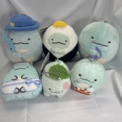 すみっコぐらし とかげ ぬいぐるみ マスコット 6点セットのサムネイル