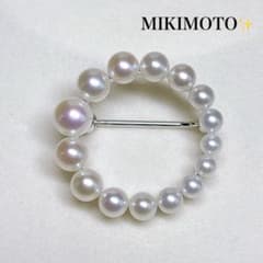 【未使用級 最高級】ミキモト ブローチ パール サークル 皇室御用達 箱付き 未使用級 最高級】ミキモト ブローチ パール サークル 皇室御用達 箱