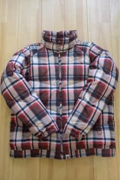【希少・極美品】初期BAPE ラブジェネチェック ダウンジャケット Lサイズのサムネイル
