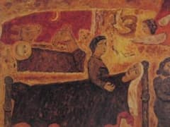 吉野純、【聖書物語（生誕）】、希少な額装用画集より、新品額装付