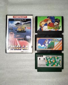 ファミコンソフト ナムコケース付きファイナルラップ＆ソフトのみ3本セットのサムネイル