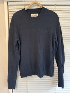 メゾンマルジェラ　デニムエルボーパッチ　コットンニット※穴あきあり メゾンマルジェラ デニムエルボーパッチ コットンニット※穴あきあり