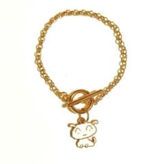 Crayon Shin-chan Shiro Character Bracelet Accessory Gold