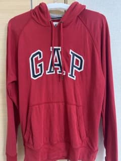 GAPロゴパーカー(裏地スウェット)レッド Mサイズのサムネイル