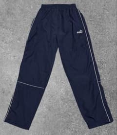 PUMA Navy Jersey Track Pants Nylon Pants Size S (approx.)
