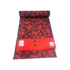 赤と黒の花柄 着物反物 きもの 新品未使用 リメイク 小紋 祇園 白珠 