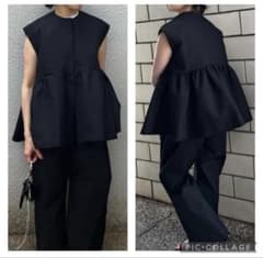 ella selectshop】ドビークロスフリルジレ ベスト - メルカリ