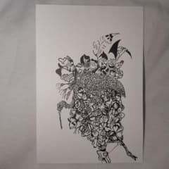 鶴　オリジナルイラストデザイン　手描きアートのサムネイル