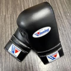winning ボクシンググローブ 14oz ブラック 新品未使用品！希少！Winning 14oz 紐式ボクシンググローブ ブラック