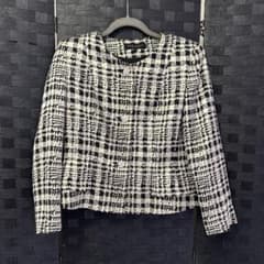 ソワールドルチェ SOIR DOLCE ノーカラージャケット ラメ　13AR SOIR DOLCE ソワールドルチェ 高級ノーカラージャケット 13号 日本製