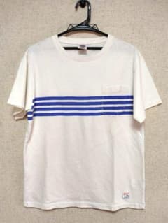 Malibu Shirts ポケットTシャツ ボーダー ホワイト Lのサムネイル