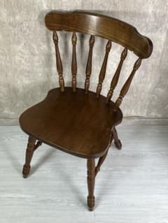 カシワ木工 木製 ダイニングチェア ウィンザーチェア 飛騨家具 レトロ