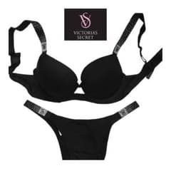 34C / M】 Victoria's Secret 黒 シャイン 上下セット - メルカリ