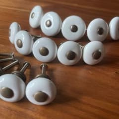 アンティークノブ ツマミ陶器  取っ手　新品未使用（中）10個のサムネイル