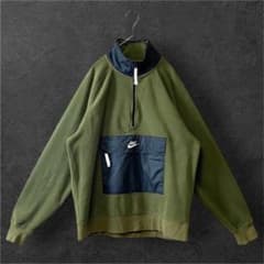 希少 NIKE ハーフジップフリース L 刺繍ロゴ アノラック - メルカリ