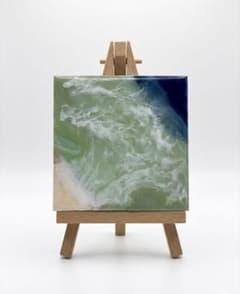 海の波アートキャンバス 10×10cmのサムネイル