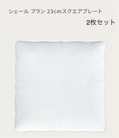 ノリタケ シェールブラン 23cm スクエアプレート 2枚セットのサムネイル