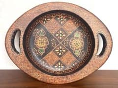 【美品】イドネシア製　木製トレイのサムネイル