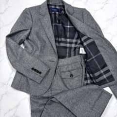 美品 BURBERRY セットアップ 36 S ノバチェック グレー ストレッチ