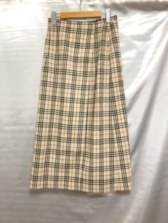 BURBERRY バーバリー チェック ラップ 巻き ロングスカート 40 Lのサムネイル