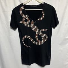 黒地 蛇デザイン VネックTシャツ　CIVARIZEのサムネイル