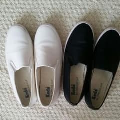 ゆかりん様　keds　スリッポン　黒　25㎝のサムネイル