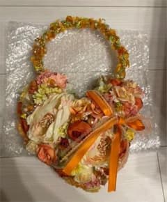 ブライダル　ヘアーアクセ　ハート型造花鞄のサムネイル