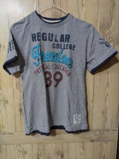 カレッジロゴ プリント Tシャツ グレーのサムネイル