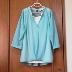 grove 重ね着風 シフォン ブラウス Lのサムネイル