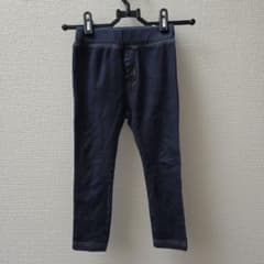 キッズ デニム風 ロングパンツ ネイビーのサムネイル