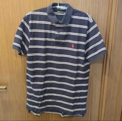 ネイビーとホワイトのストライプポロシャツ　ラルフローレン Ralph Lauren ストライプポロシャツ - メルカリ