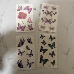 蝶と花のタトゥーシールのサムネイル