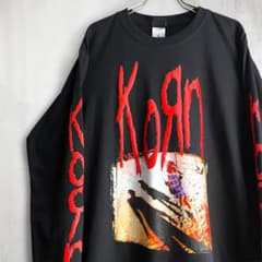 KORN 콘 밴드 긴팔 티셔츠 1st앨범 론 T XL 블랙 상태좋음