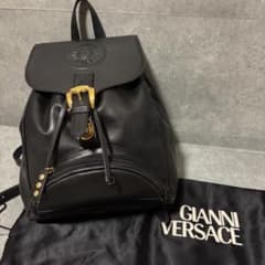 GIANNI VERSACE サンバースト レザーリュック ブラック 巾着 - メルカリ