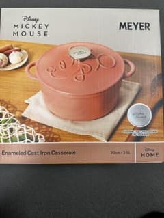 未使用 ディズニー ミッキー MEYER 両手鍋 鉄鍋 20cm ピンク - メルカリ