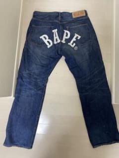 アベイシングエイプ アーチロゴ BAPE デニム パンツ バッグロゴ - メルカリ