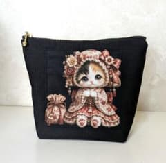 ✨️イベント品✨️❣️保冷・保温マチ付きポーチ 猫609 パネル