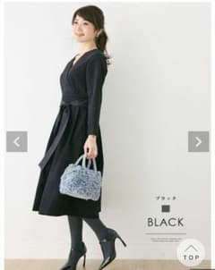 Liala pg　カシュクール　ワンピース　ブラック　新品のサムネイル