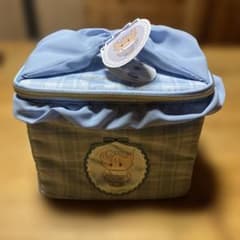 Lil ala mode おそろいチェックバニティポーチ　ムース