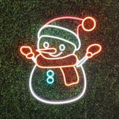 雪だるま　LEDネオンサイン　クリスマス　オーダーメイド　プレゼント　ユキダルマ