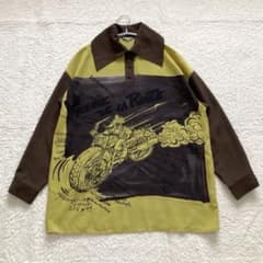 トクコ・プルミエヴォル 長袖 ブラウス チュニック 総柄 バイク柄