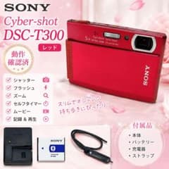 SONY Cyber-shot DSC-T300 レッド 動作確認済 - メルカリ