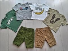 【90センチ】キッズ・ベビー Tシャツ短パン（ハーフパンツ）6枚セットのサムネイル