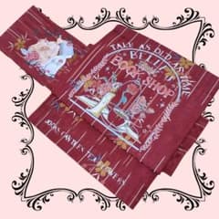 美女と野獣♥ベル♥一重巻き作り帯マジックテープ♥1点物♥胴回りデザインあり♥薔薇