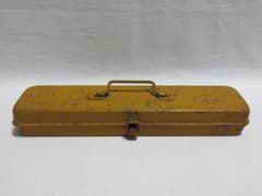 KOMATSU genuine tool box, retro antique vintage toolbox from the Showa era.
