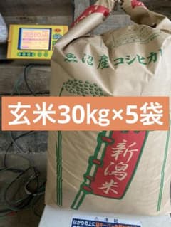 【直接引き取り限定】7年魚沼産コシヒカリ玄米30㎏×5袋 直接引き取り限定】7年魚沼産コシヒカリ玄米30㎏×5袋 - メルカリ