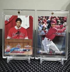 大谷翔平 MLB ルーキーカード RC 2枚 マグホ スタンド おまけ付き