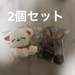 かみさまキツネとサラリーマン くっつきマスコット　シロ　クロ